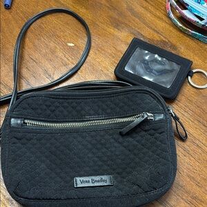 Vera Bradley Black Quilted Crossbody Bag with wallet